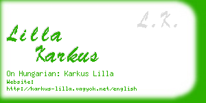 lilla karkus business card